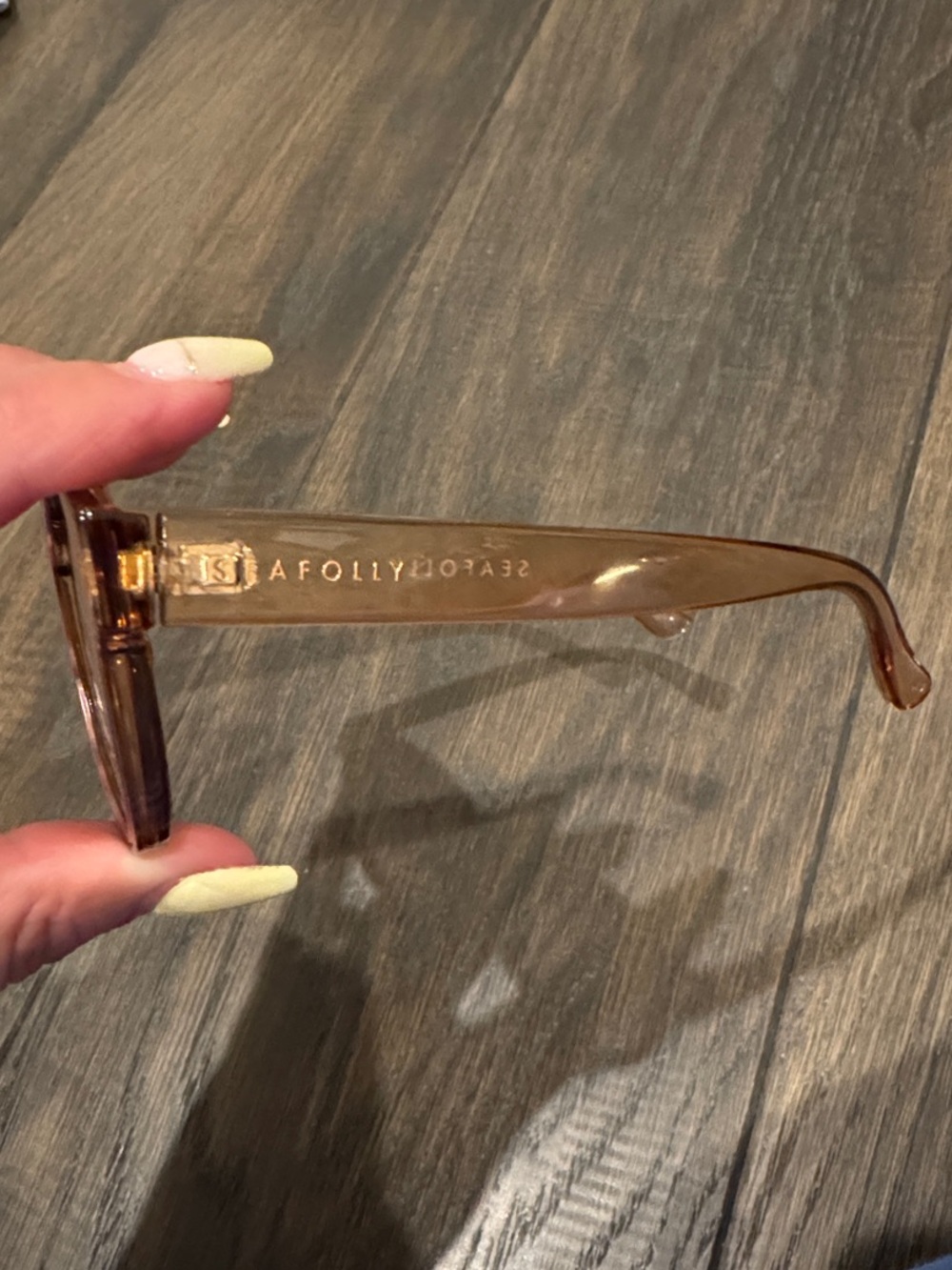 Seafolly Blush Pink Round Sunglasses with Brown Gradient Lenses - Picture 2 of 4